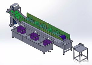 食品豆芽清洗机3d模型图纸 solidworks设计 附step